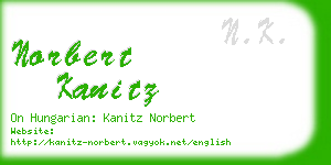 norbert kanitz business card